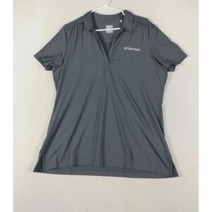 Callaway Golf Polo Shirt Womens XL Black Opti Dri‎ Cooling UPF 50 Harvest Logo